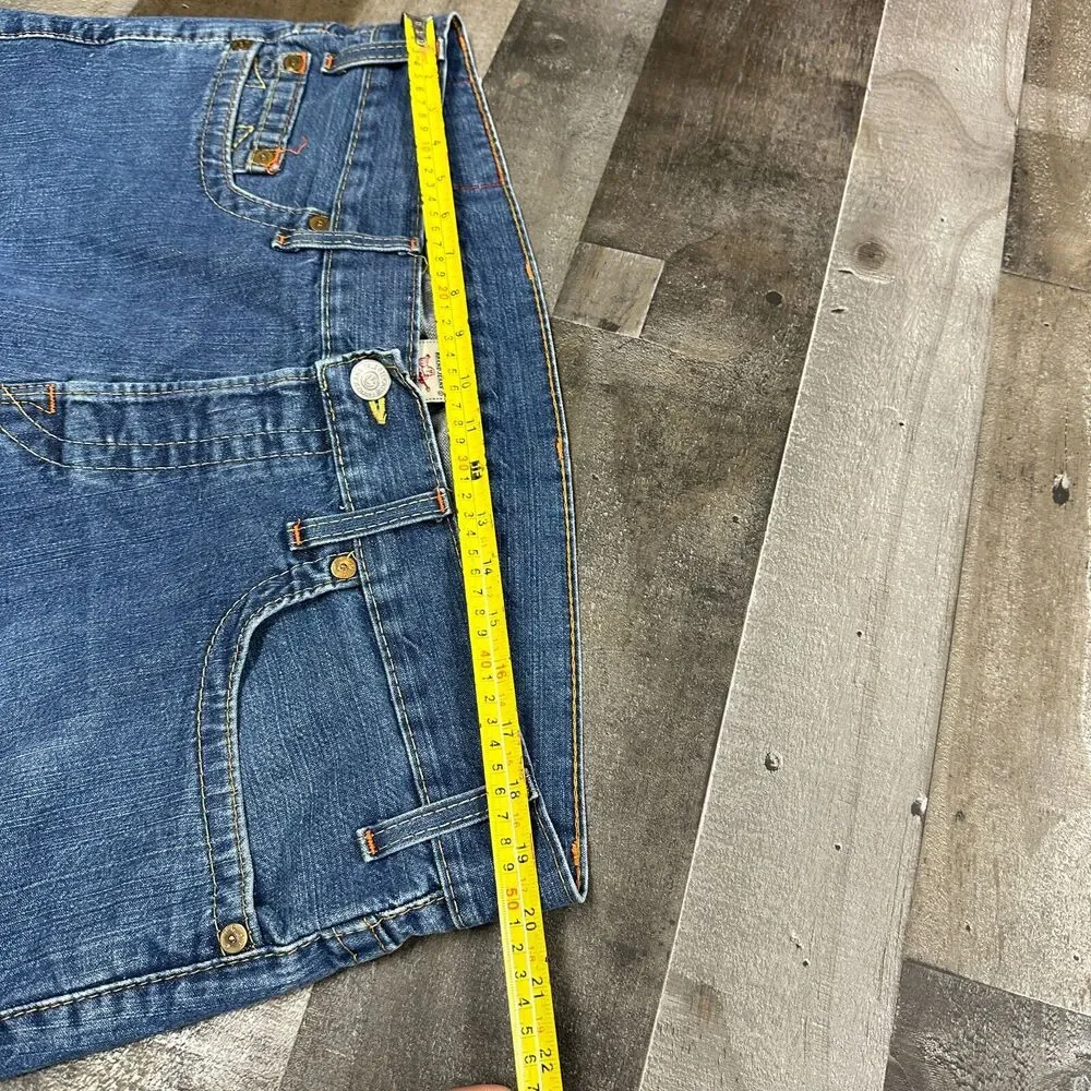True‎ Religion Jeans Logan Blue Men's short Size 38 - 38x10 Cut Off